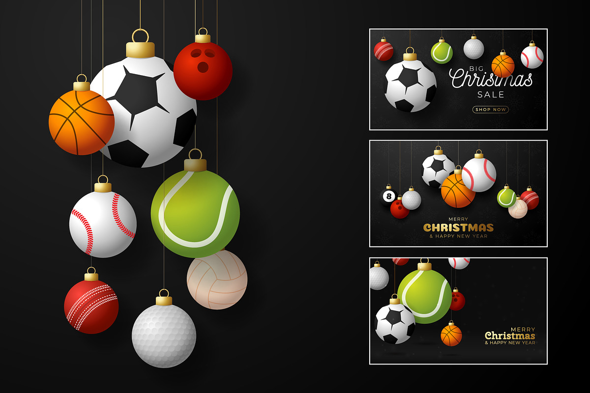 Sport Christmas Vector Set, a Decorative Illustration by Lunarts Studio (Photo 3 of 7)