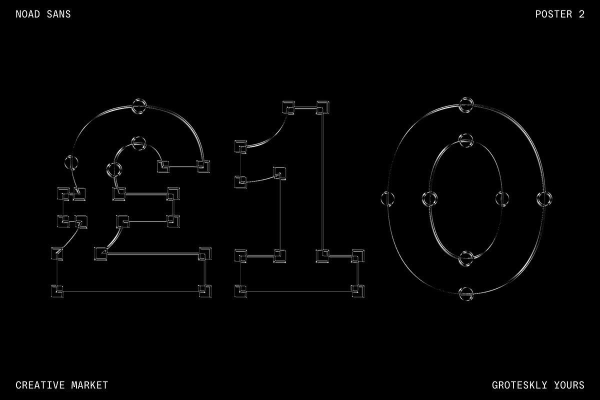 Noad Sans – Experimental Type Family, a Sans Serif Font by Eugene Tantsurin (Photo 14 of 15)