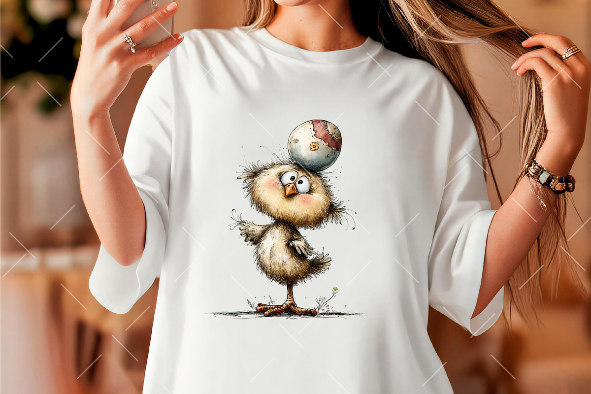 Whimsical Easter Chick Clipart, an Illustration by OK Design (Photo 4 of 6)