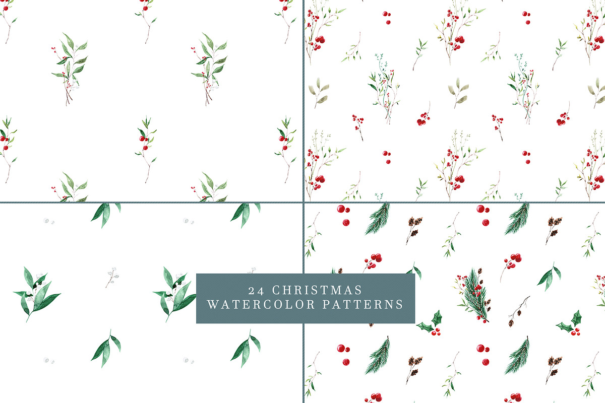HOHOHO Christmas watercolor BUNDLE, a Seasonal Illustration by LeriaArt watercolor (Photo 23 of 24)