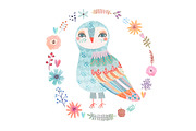 Watercolor owls clipart, a Texture Illustration by Anna Guz's Store (Thumbnail 2 of 5)