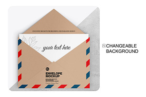 Kraft Envelope And 4x6 Card Mockups