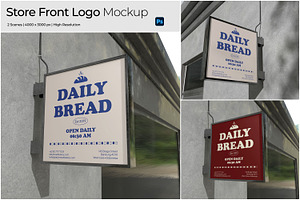 Store Front Logo Mockup