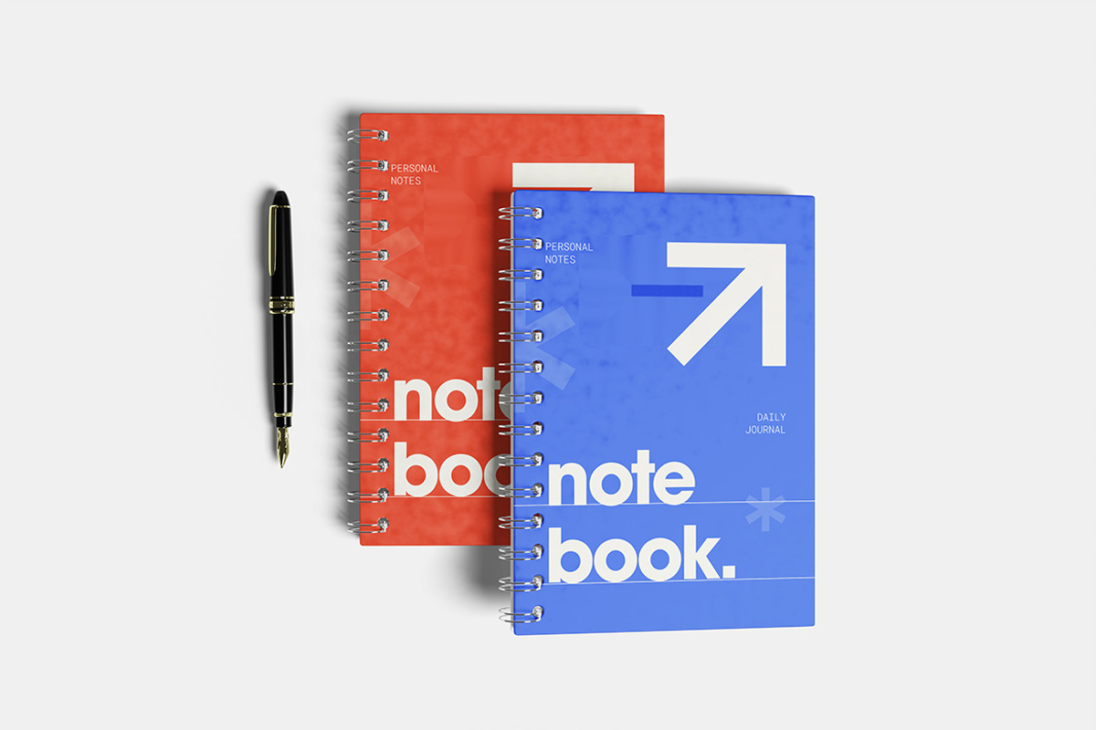 Modern Notebook Mockup For Branding, a Books & Magazine Mockup by bimockup (Photo 4 of 6)