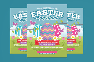 Easter Egg Hunt For Kids, a Flyer Template by Muhamad Iqbal hidayat