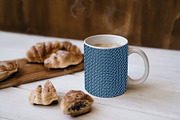 24 blue textile minimal patterns, a Pattern Graphic by ExpressShop (Thumbnail 4 of 6)