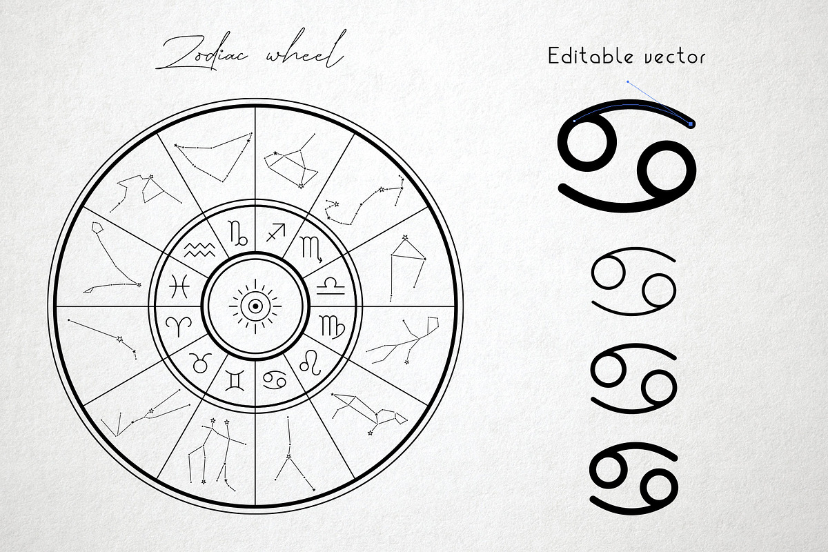 Zodiac Signs and Constellation, an Object Illustration by Alisovna (Photo 8 of 12)