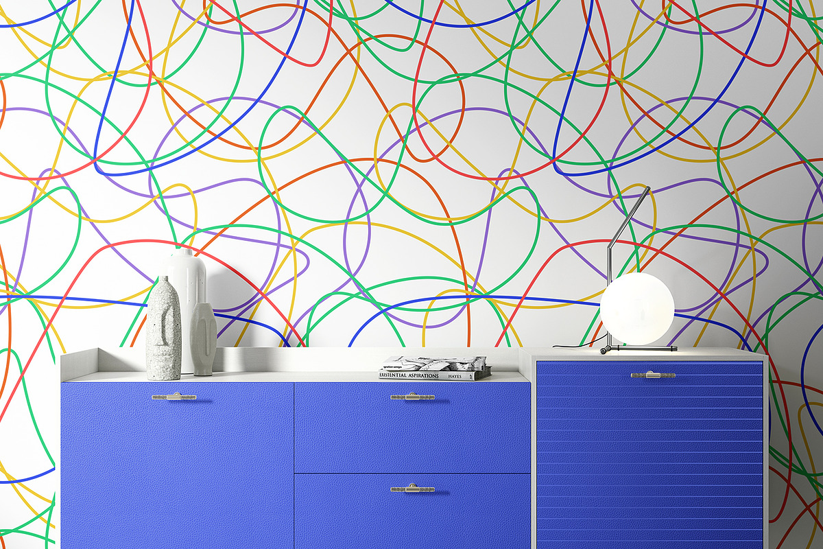 Colorful Line Print, a Background Graphic by MalyskaStudio (Photo 12 of 12)
