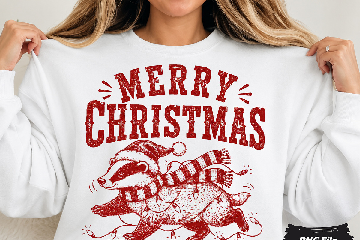 Funny Raccoon Christmas PNG, a Seasonal Illustration by DreamCafeArt (Photo 1 of 6)