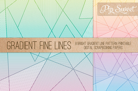 Gradient Fine Lines 8 Patterns