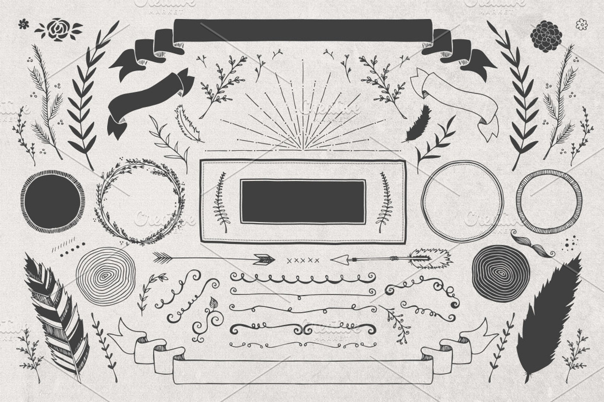 Hand Drawn Logos + Elements Vol. 2 preview 4