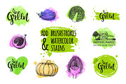 Hand drawn vegetables and fruit, a Decorative Illustration by Ulafant (Thumbnail 24 of 25)