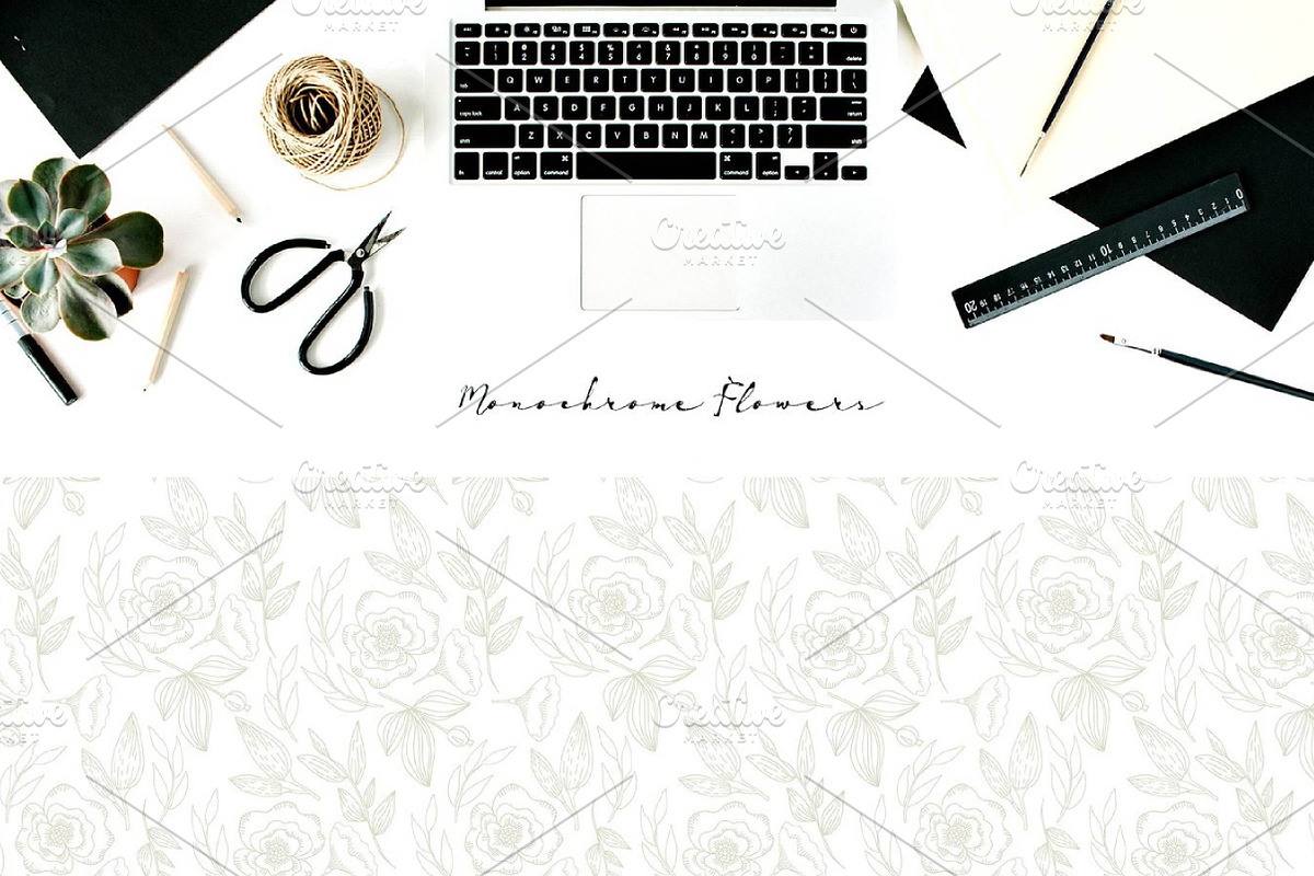 Monochromatic flowers, a Pattern Graphic by fashionaddict (Photo 2 of 6)