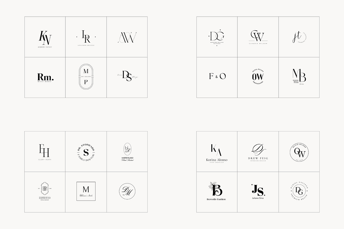 Monogram Logo Kit Bundle, a Branding & Logo Template by Studio Kumo (Photo 2 of 14)