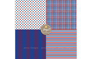 4th Of July SEAMLESS Digital Papers