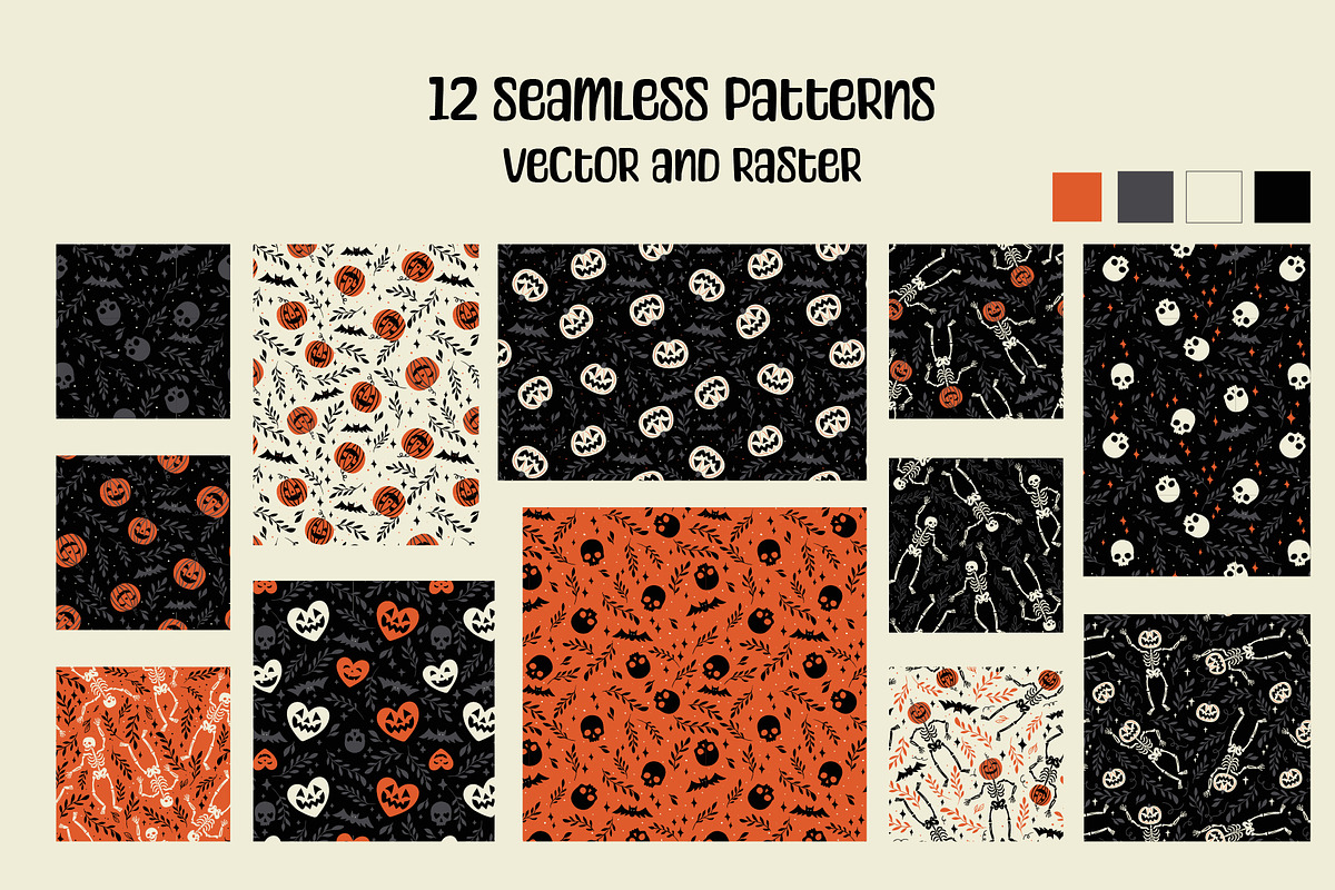 Halloween Party Design Set, a Pattern Graphic by Zim Varezhkin (Photo 2 of 4)
