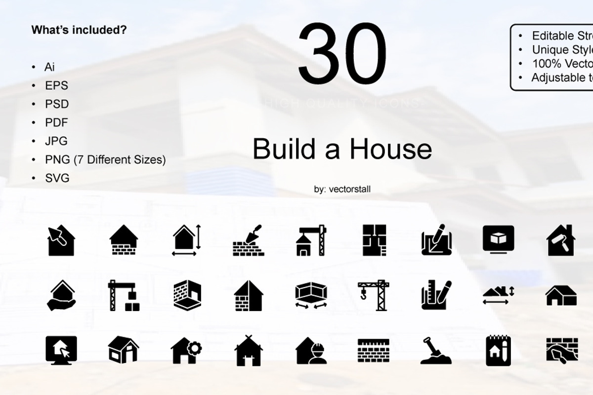 Build a House, an Icon by Vector Stall