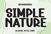 Simple Nature | Script Font, a Script Font by Scratchones (Thumbnail 1 of 8)