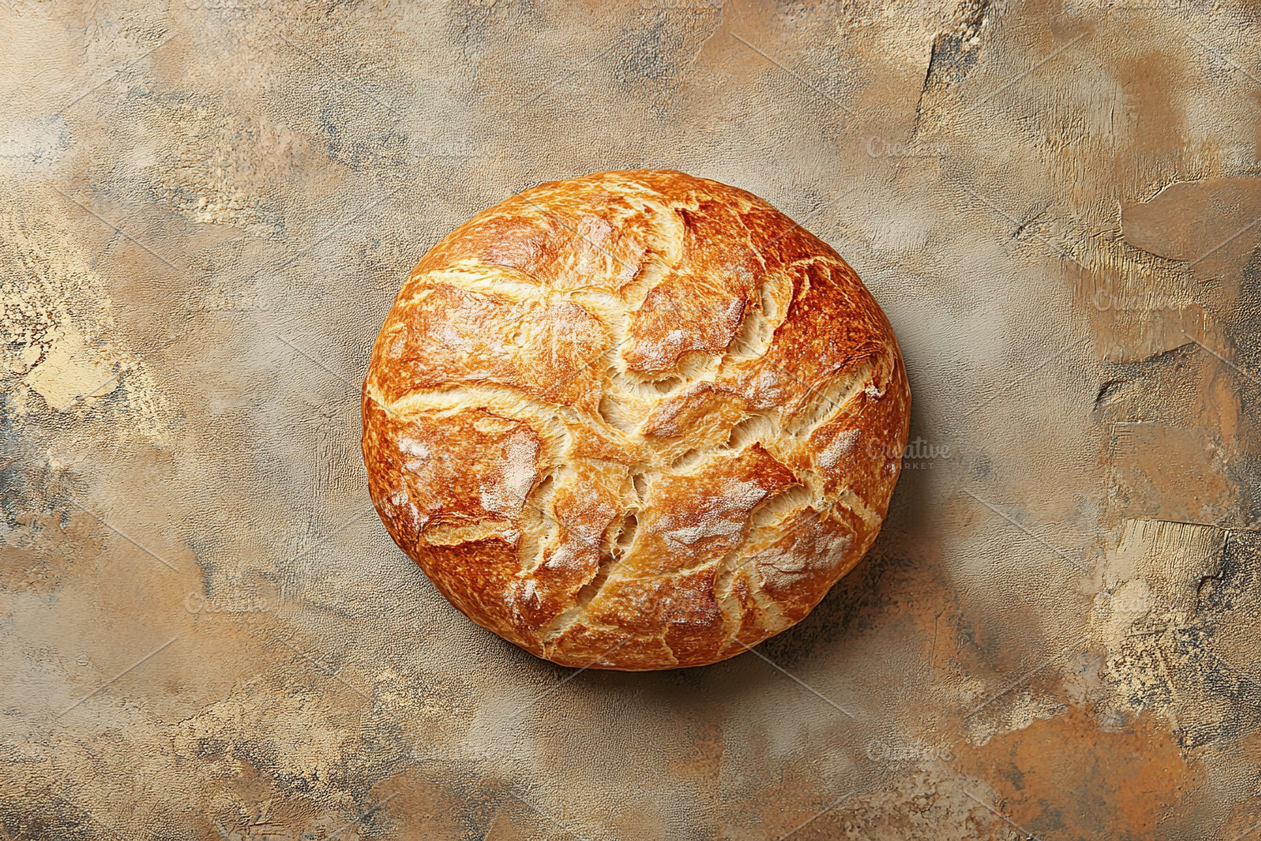 Tasty fresh bread crust, closeup, a Food & Drink Photo by AlyaAnd
