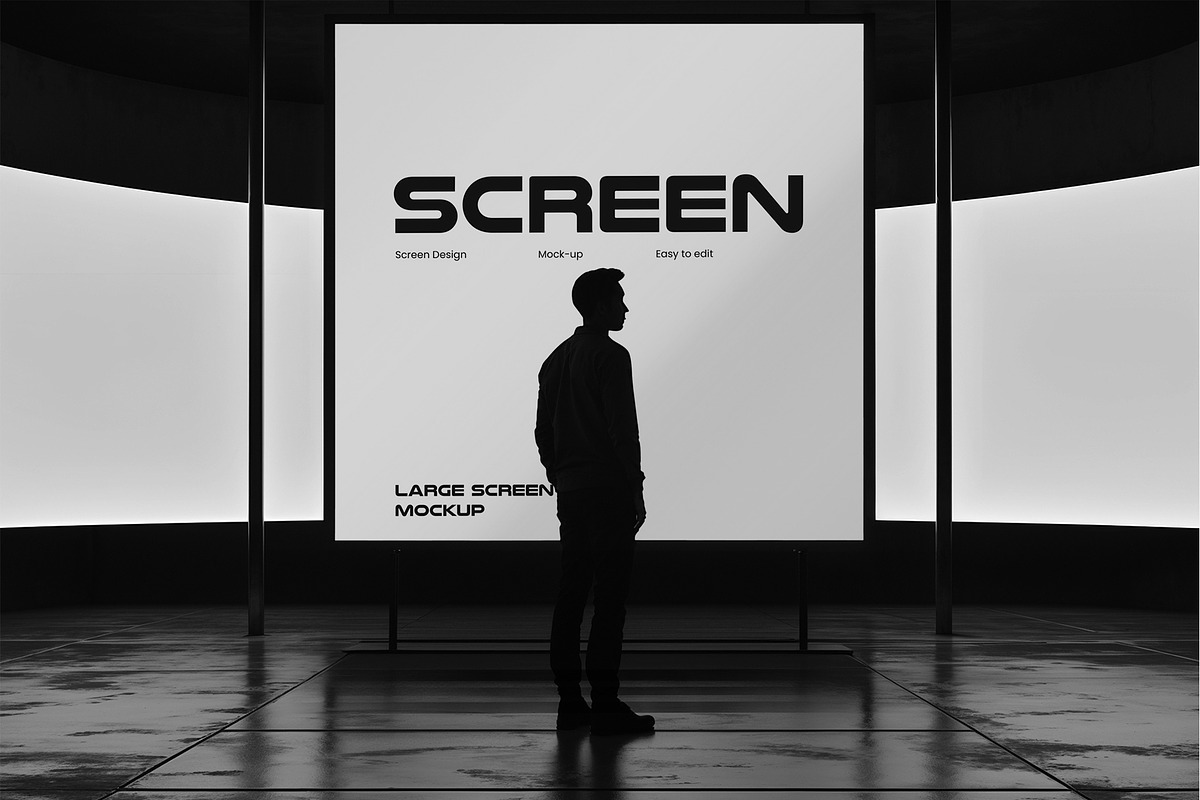 Large Digital Screen Mockup PSD, an Advertising Mockup by graphypix (Photo 3 of 4)