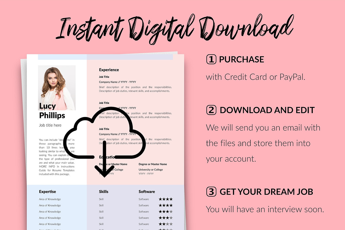 Modern CV Bundle / Resume - Lucy, a Resume Template by Templates Design Co. (Photo 14 of 17)
