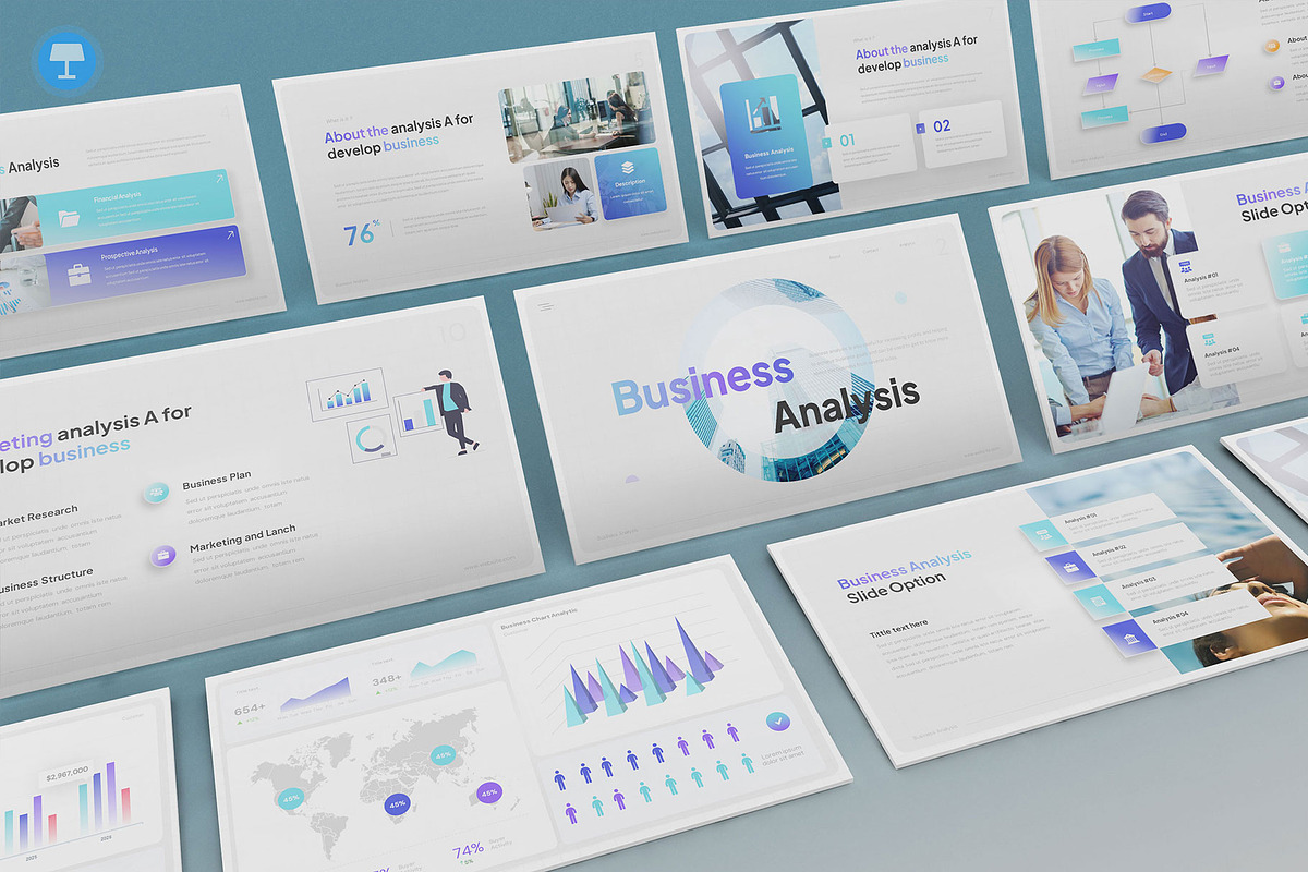 Business Analysis Keynote, a Presentation Template by Pixslides (Photo 1 of 6)