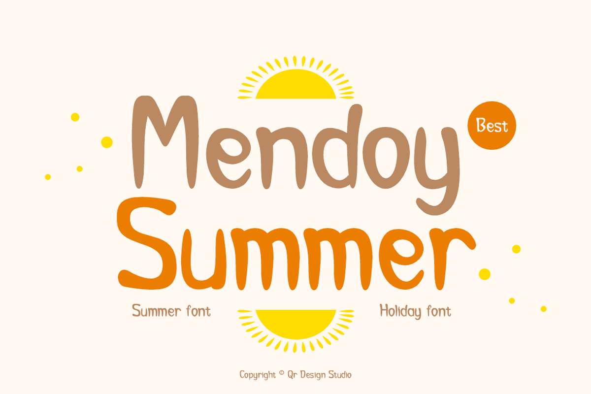 Mendoy Summer Font, a Handwritten Font by QR Design Studio (Photo 1 of 11)