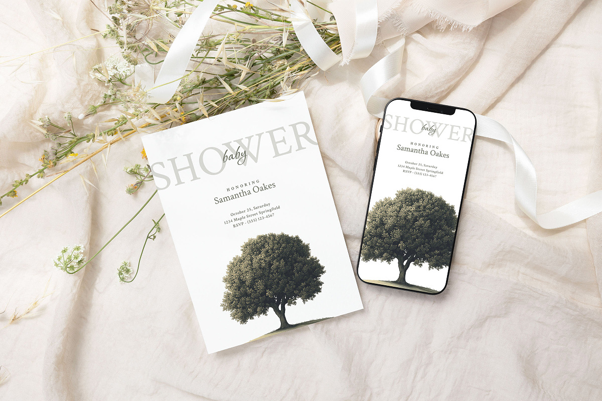 Lyra - Baby Shower Invitation, an Invitation Template by CinderHeart Designs