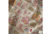 Easter Village Seamless Pattern, a Seasonal Illustration by TitaLivingArt (Thumbnail 3 of 13)