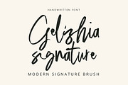 Gelishia - Signature Brush, a Handwritten Font by tebaltipislab (Thumbnail 1 of 9)