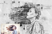 NewsPrint Photoshop Acion, an Action Add-On by designvillage (Thumbnail 2 of 7)