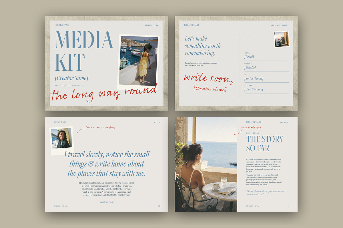 Travel Influencer Media Kit Template, a Magazine Template by BrandPacks (Photo 2 of 7)