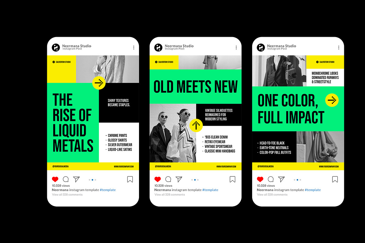 Green Year Recap Instagram Post, a Social Media Template by Neermana (Photo 4 of 4)