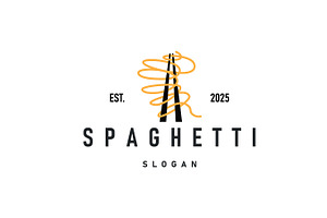 spaghetti logo design Italian noodle, a Branding & Logo Template by Maylianaw28