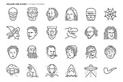Square line icons, an Outline Icon by Howcolour (Thumbnail 79 of 85)