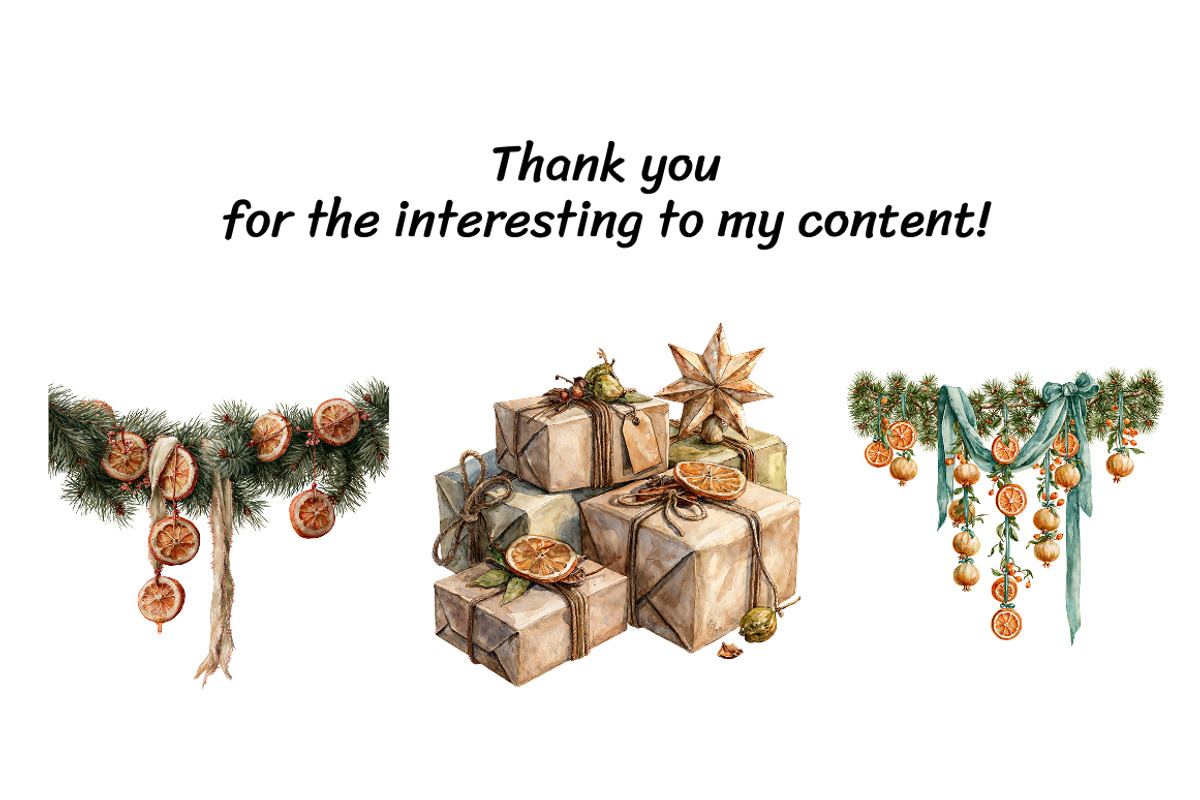 Vintage Christmas Clipart - 38 PNG, a Seasonal Illustration by InkyQueenArt (Photo 8 of 8)