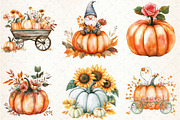 Autumn Flower Clipart, Fall Pumpkin, an Illustration by Libby Wishes (Thumbnail 4 of 6)