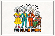 The Golden Ghouls Girls Halloween, a Work Illustration by CraftArtStudio (Thumbnail 1 of 4)
