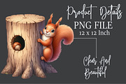 Squirrel Peeping Hole Clipart, an Illustration by Rose Art (Thumbnail 7 of 7)