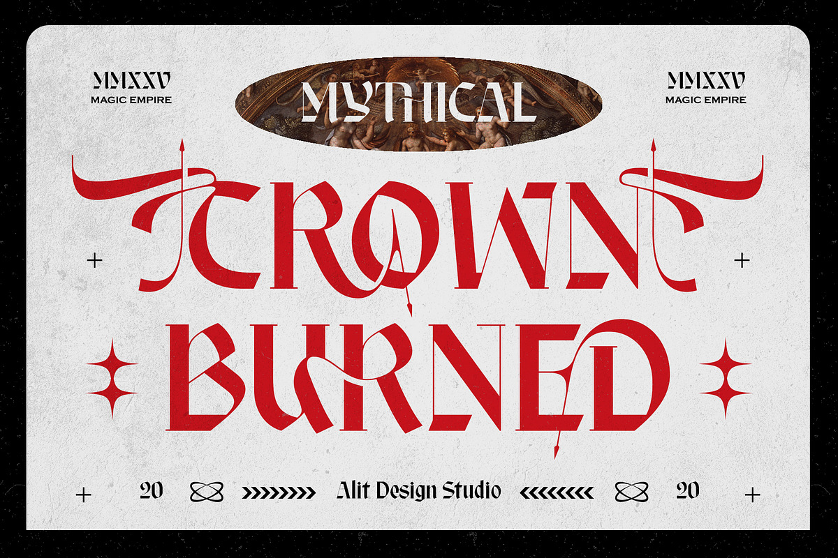 Kensy Zorem Typeface, a Blackletter Font by alit design (Photo 6 of 20)