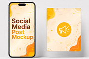 Social Media Post Mockup, a Social Media Template by studiogstock (Thumbnail 1 of 2)