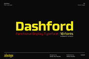 Dashford, a Sans Serif Font by Zafara Studios (Thumbnail 1 of 9)