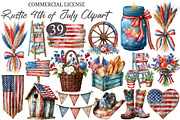 Rustic 4th of July Sublimation Clipa, a Decorative Illustration by designcity5 (Thumbnail 1 of 5)