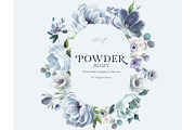 Blue Watercolor Flowers, a Background Graphic by Twigs and Twine (Thumbnail 9 of 10)