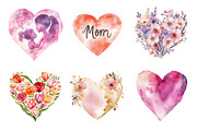 Heart Mother's Day Clipart PNG, an Illustration by SinaCreation (Thumbnail 4 of 5)