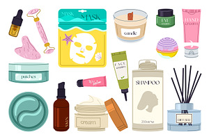 Care Cosmetics Set, an Object Illustration by alexdndz