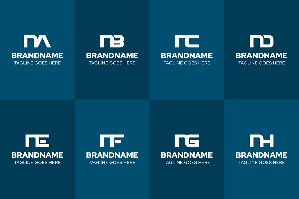 Letters NA NB NC ND NE NF NG NH Logo, a Branding & Logo Template by Pray Art Design Studio (Photo 2 of 2)