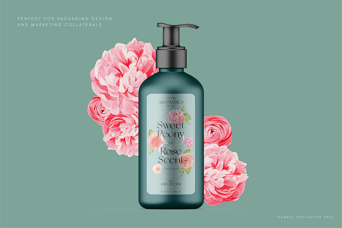 Spring Summer Flowers Watercolor, an Illustration by Rough Edges Supply Co. (Photo 10 of 10)