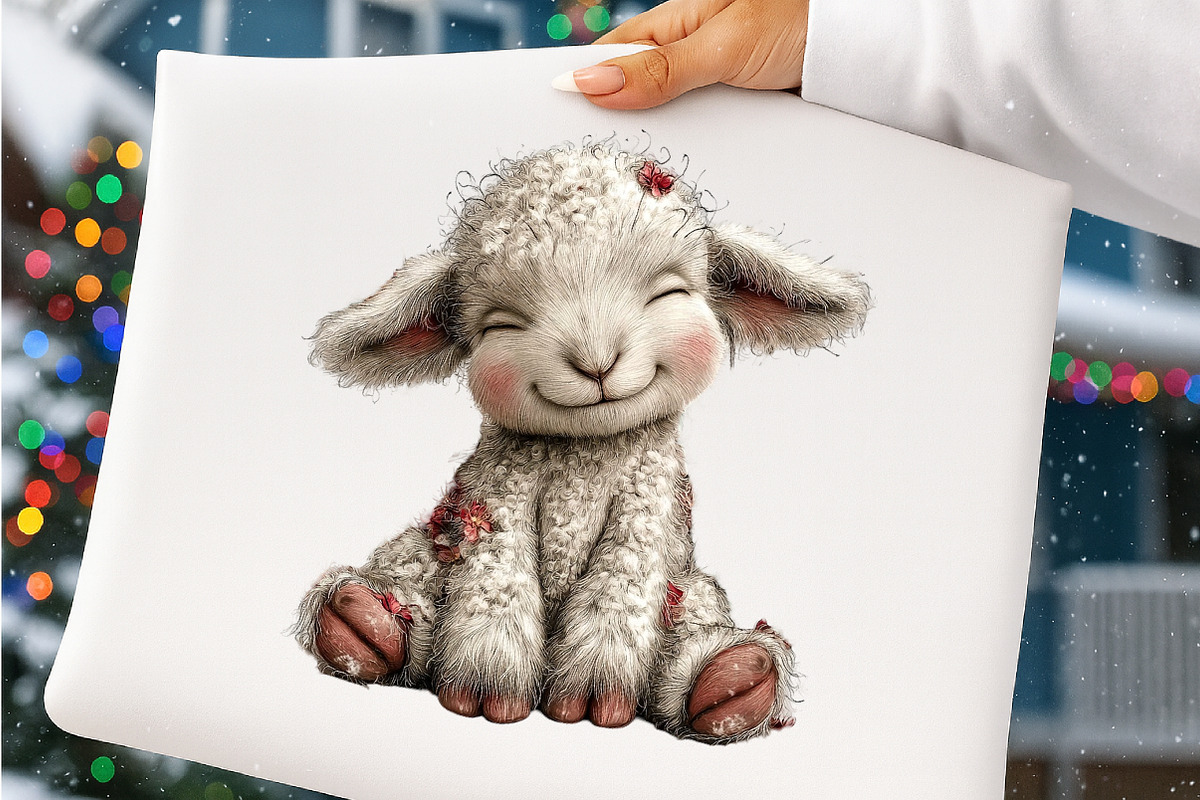 Cute spring lamb clipart, an Illustration by SinaCreation (Photo 9 of 11)