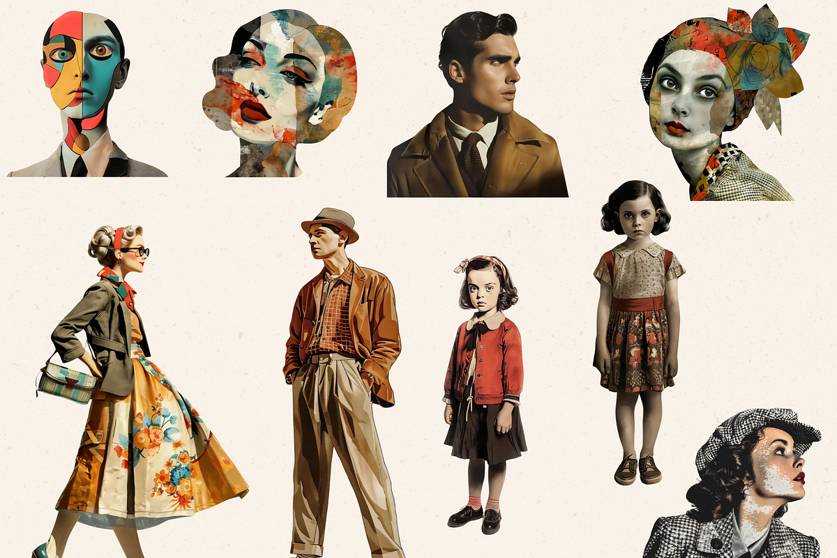 SURREAL 50S CLIPART PACK, a Person Illustration by Daring Digies (Photo 2 of 10)